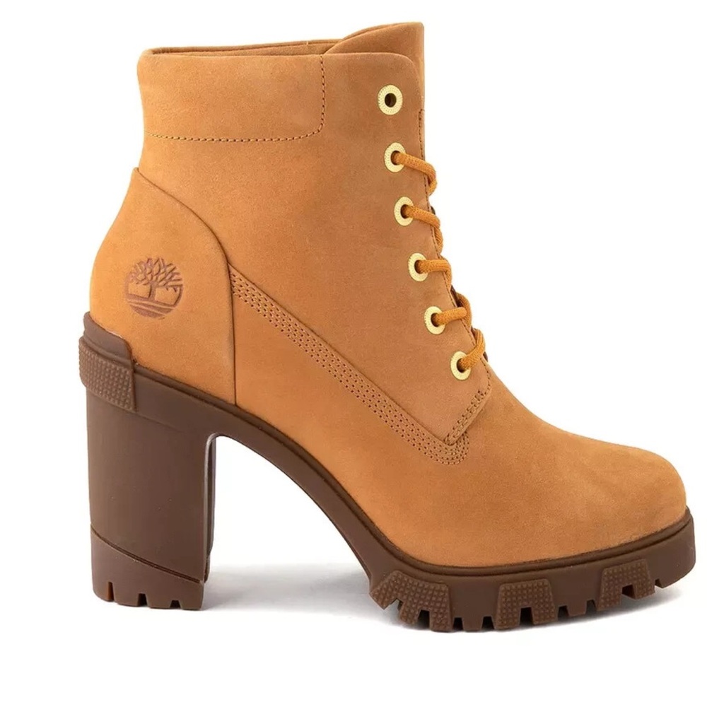 Timberland Women's Wheat Suede Lace-Up Block Heel Boot